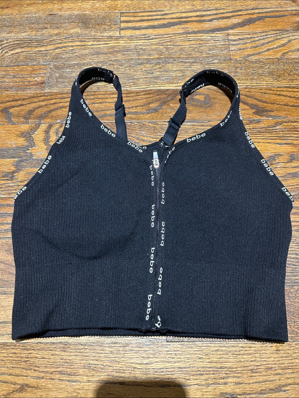 Bebe Seamless Rib Zip Sports Bra - Picture 4 of 8